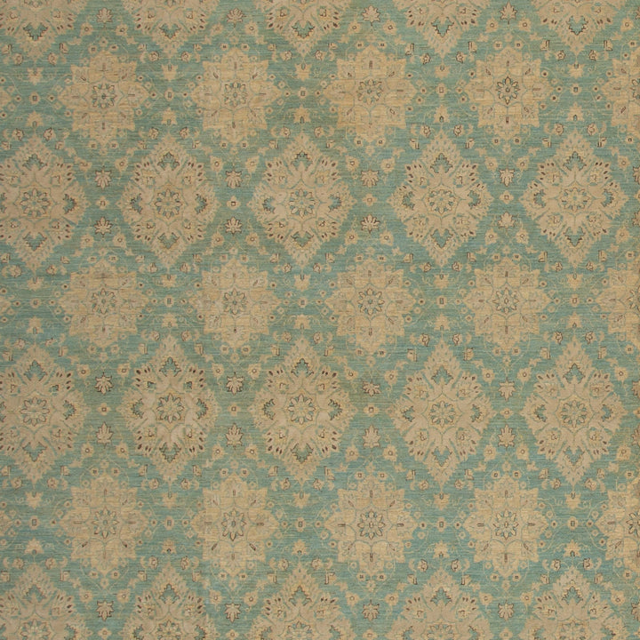 Green Transitional Wool Rug - 19'2" x 25'
