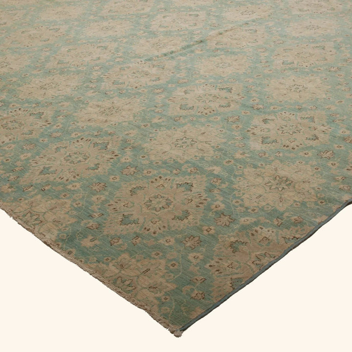 Green Transitional Wool Rug - 19'2" x 25'