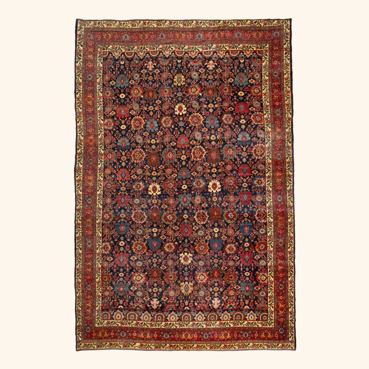 Red Antique Persian Bidjar Rug - 11'8" x 17'11"