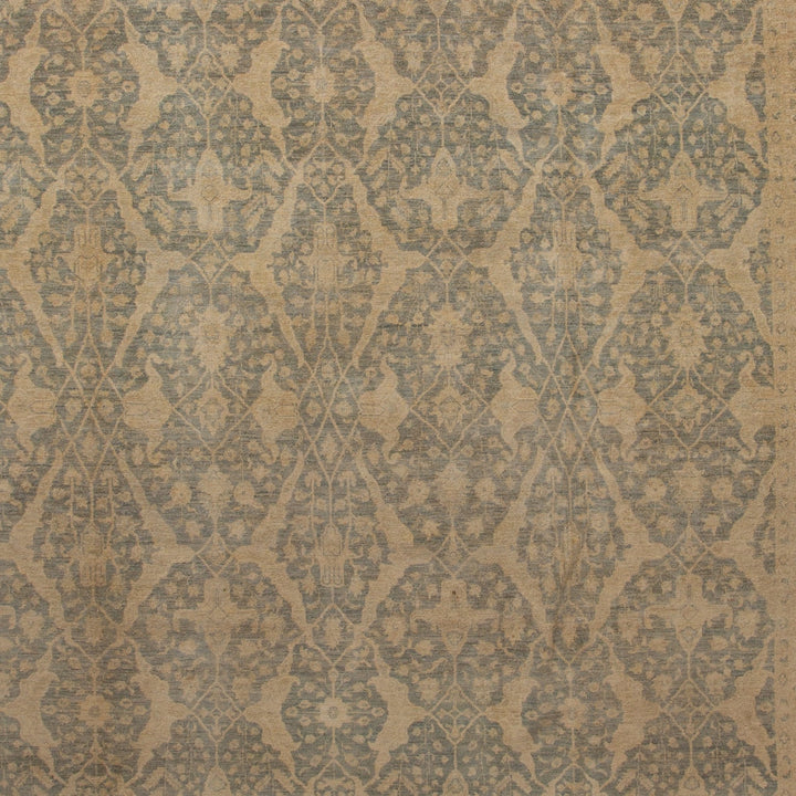 Brown Traditional Wool Rug - 11'11" x 24'