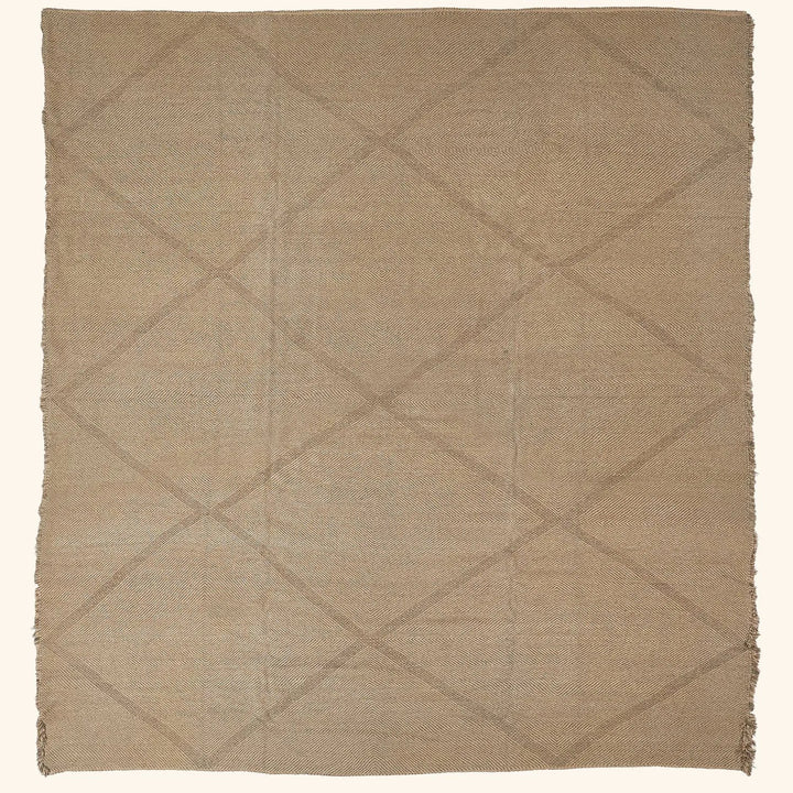 Brown Flatweave Wool Rug - 13'9" x 19'6"