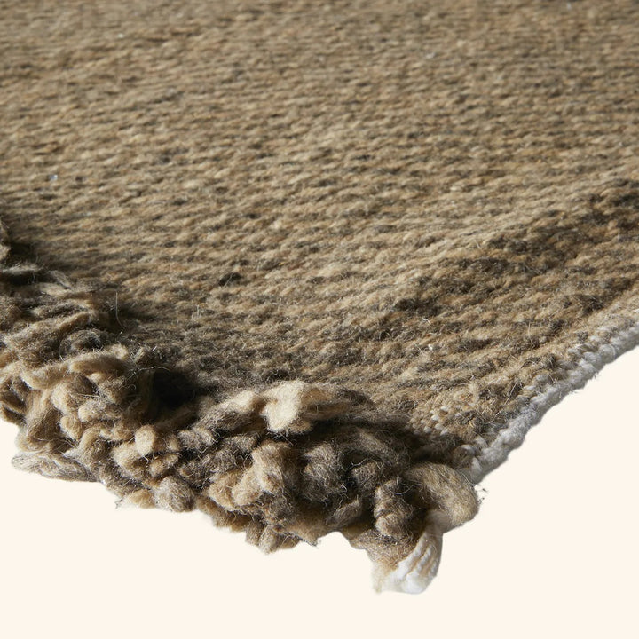 Brown Flatweave Wool Rug - 13'9" x 19'6"