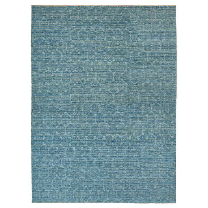 Blue Transitional Wool Rug - 14' x 20'