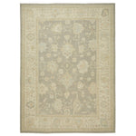 Grey Vintage Traditional Wool Rug - 12'8" x 17'3"