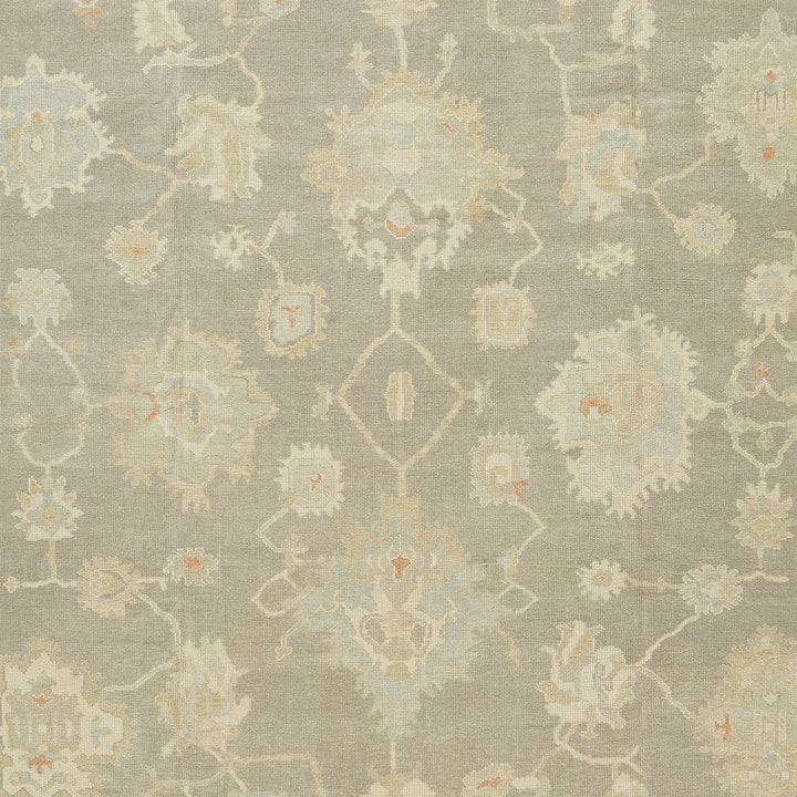 Grey Vintage Traditional Wool Rug - 12'8" x 17'3"