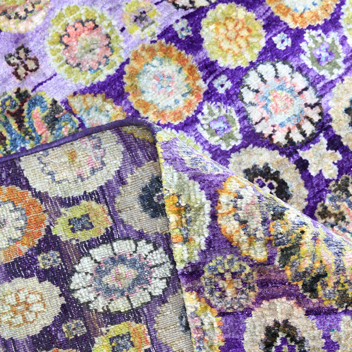 Purple Alchemy Floral Silk Rug - 16' x 22'4"