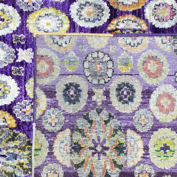 Purple Alchemy Floral Silk Rug - 16' x 22'4"
