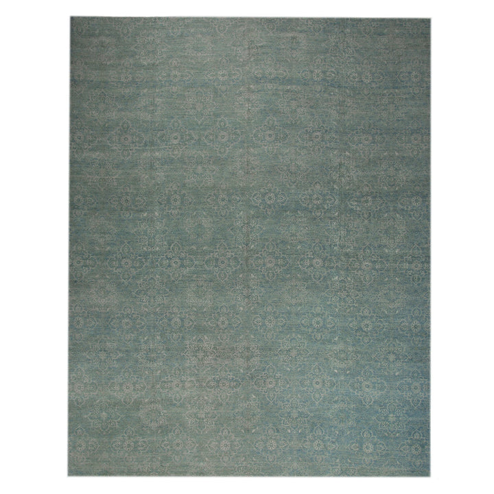 Blue Transitional Wool Rug - 17'9" x 30'1"