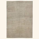 Beige Transitional Wool Silk Blend Rug - 13'9" x 19'9"