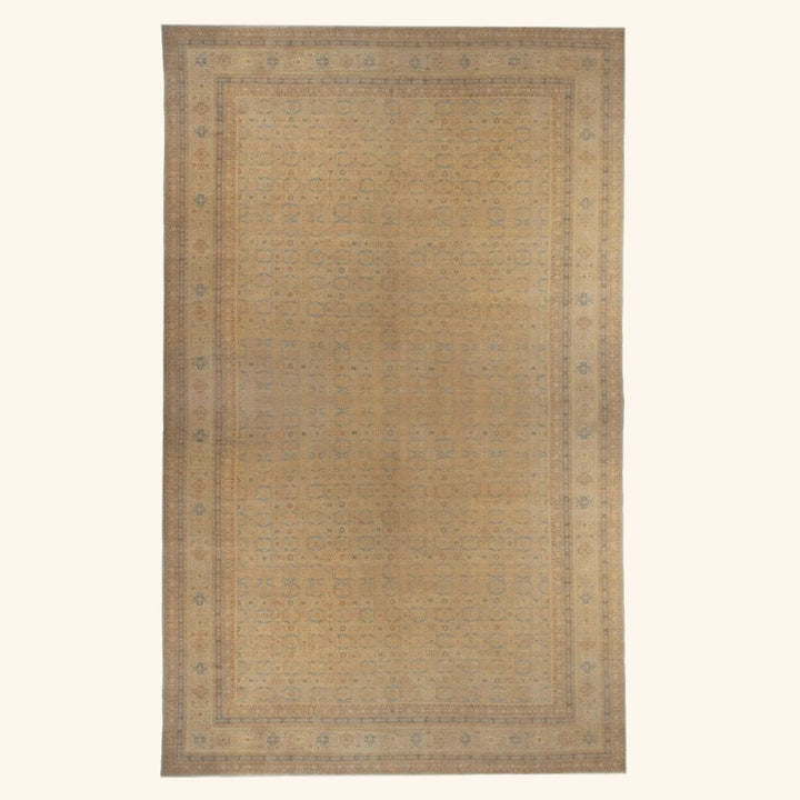 Yellow Traditional Wool Rug - 19'2" x 28'7"