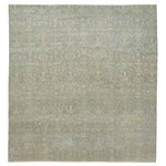 Green Transitional Wool Rug - 13'9" x 14'9"