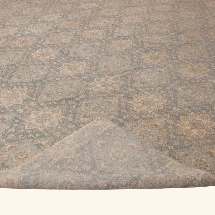Green Transitional Wool Rug - 17'4" x 18'1"