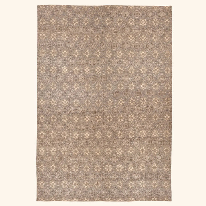 Beige Transitional Wool Rug - 19' x 28'8"