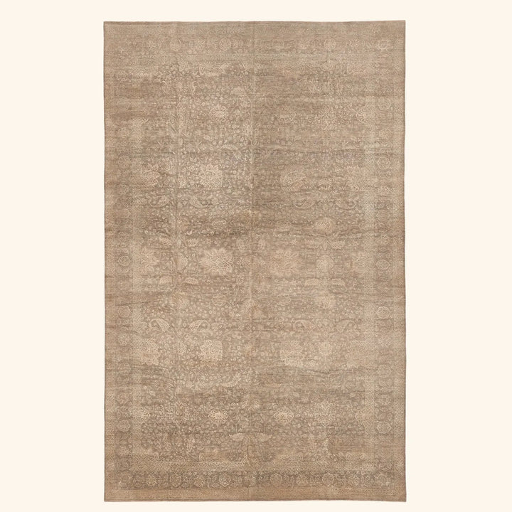 Beige Transitional Silk Rug - 17'11" x 29'1"