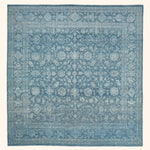 Blue Traditional Silk Rug - 13'9" x 14'6"