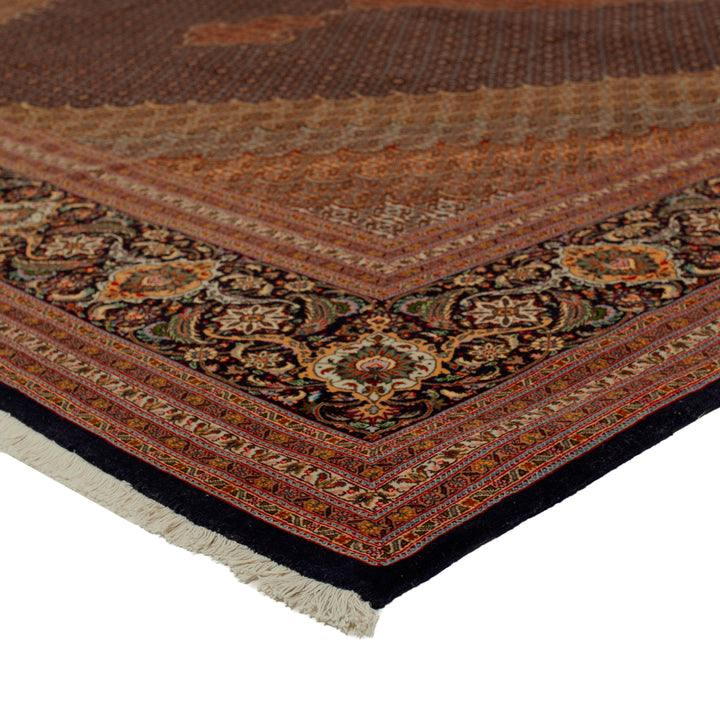 Brown Vintage Mahi Tabriz Wool Rug - 11'8" x 16'1"
