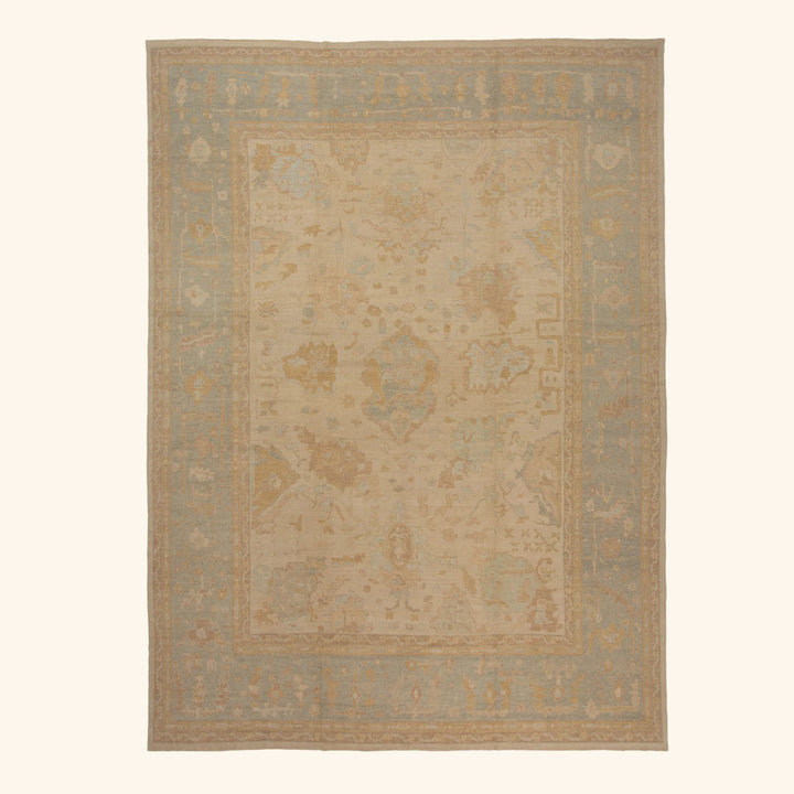 Brown Traditional Wool Rug - 12'2" x 17'10"