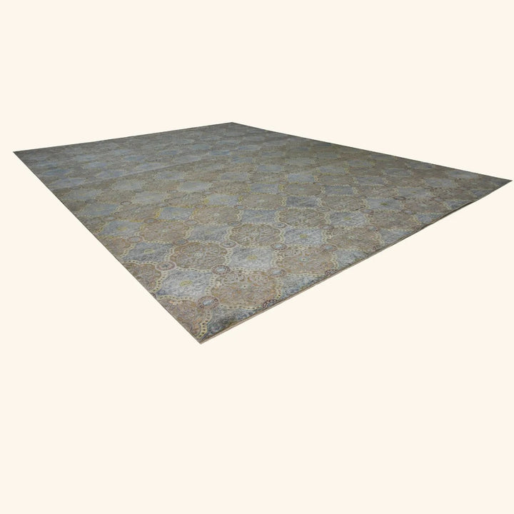 Grey Alchemy Transitional Wool Silk Blend Rug - 15'1" x 19'10"