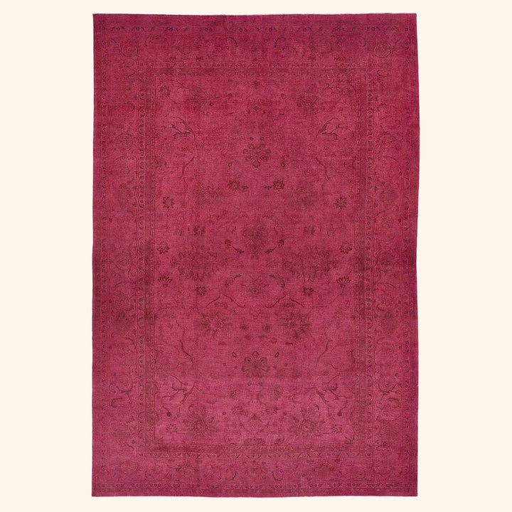 Pink Overdyed Wool Rug - 13'6" x 21'