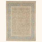 Beige & Blue Traditional Wool Rug - 12'6" x 16'8"