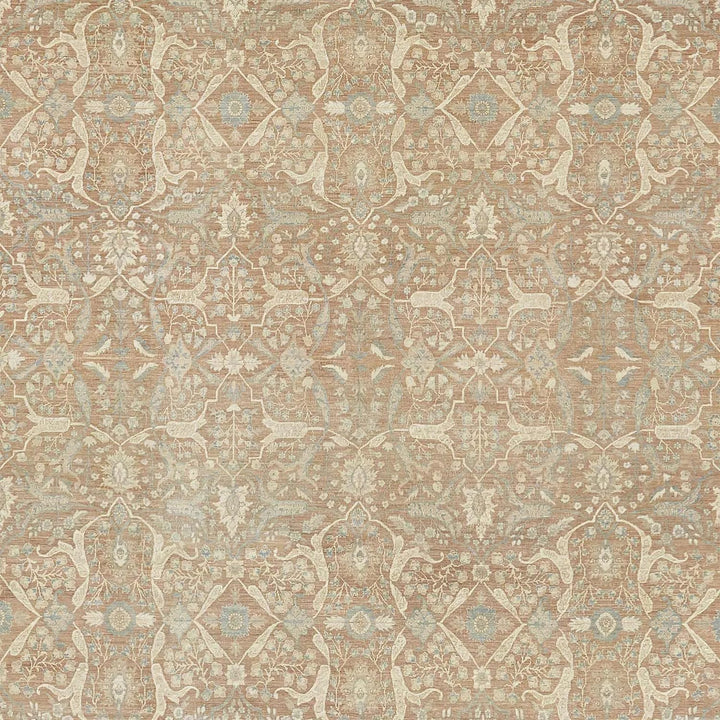 Beige & Blue Traditional Wool Rug - 12'6" x 16'8"