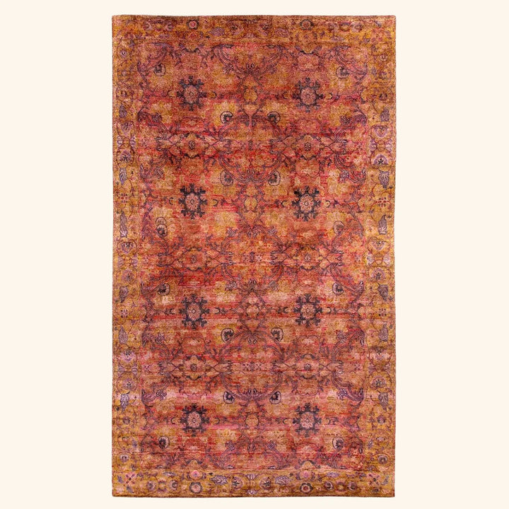 Orange Alchemy Transitional Wool Silk Blend Rug - 14'9" x 26'2"
