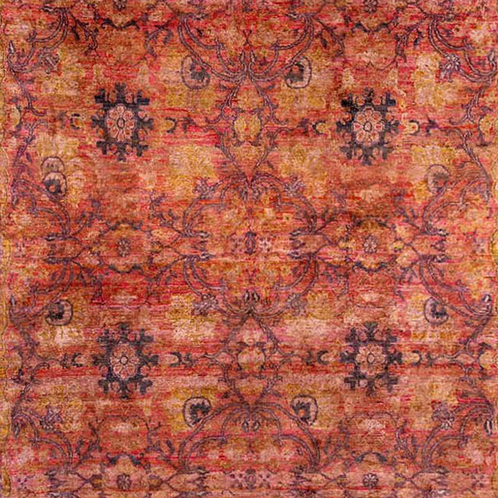 Orange Alchemy Transitional Wool Silk Blend Rug - 14'9" x 26'2"