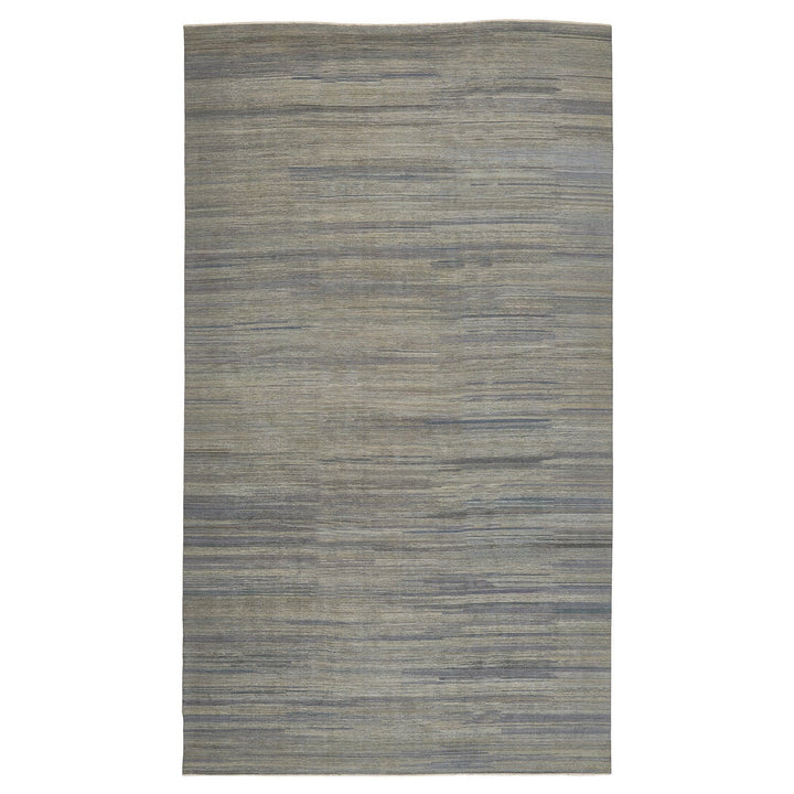 Grey Transitional Wool Rug - 13' x 24'2"