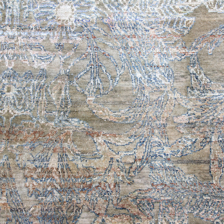 Brown Transitional Wool Silk Blend Rug - 15'8" x 20'3"