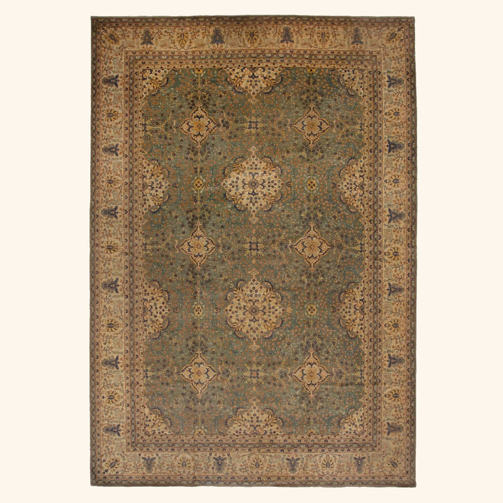 Brown Traditional Wool Rug - 12'2" x 17'10"