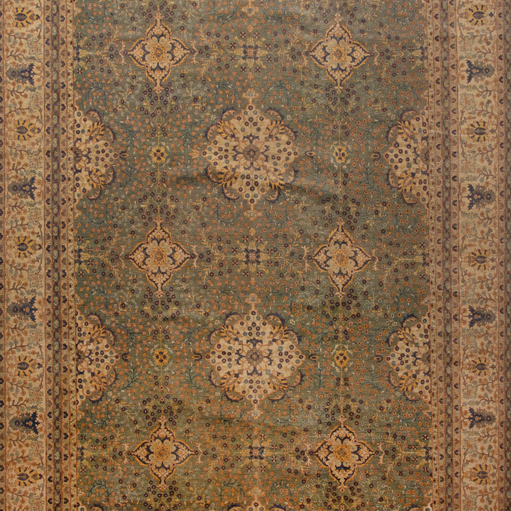 Brown Traditional Wool Rug - 12'2" x 17'10"
