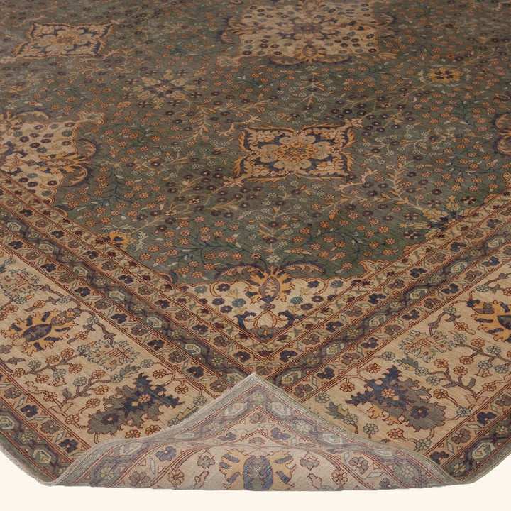 Brown Traditional Wool Rug - 12'2" x 17'10"