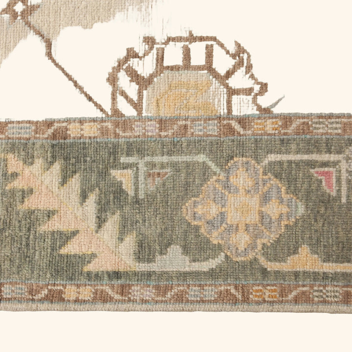 Green Traditional Wool Rug - 12'2" x 16'3"