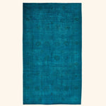 Blue Overdyed Wool Rug - 13'1' x 23'1'