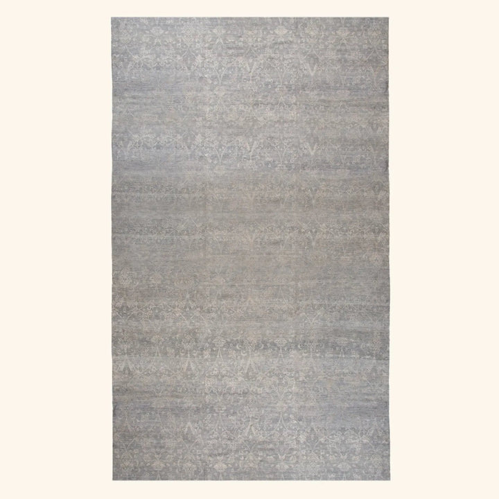 Grey Transitional Silk Rug - 14'11" x 25'2"