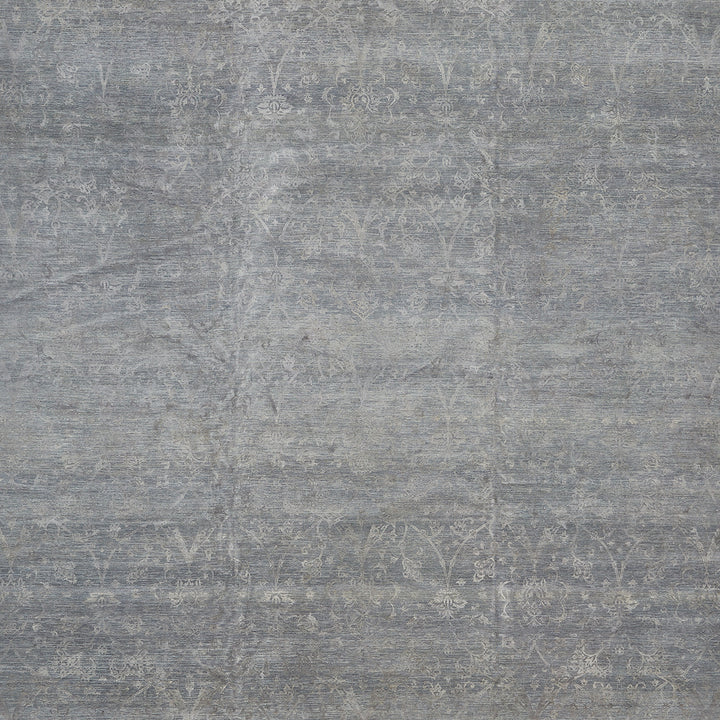 Grey Transitional Silk Rug - 14'11" x 25'2"