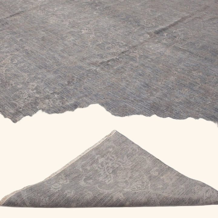 Grey Transitional Silk Rug - 14'11" x 25'2"