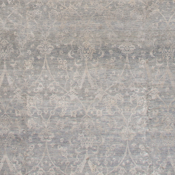 Grey Transitional Silk Rug - 14'11" x 25'2"