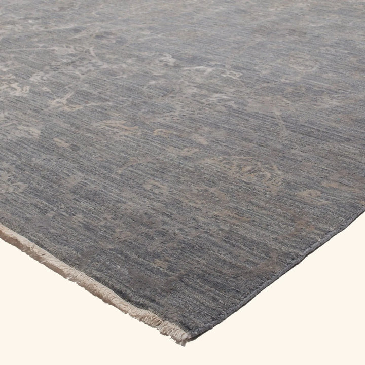 Grey Transitional Silk Rug - 14'11" x 25'2"