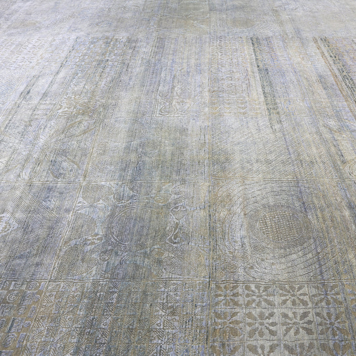 Grey Alchemy Contemporary Silk Wool Blend Rug - 16' x 20'3"