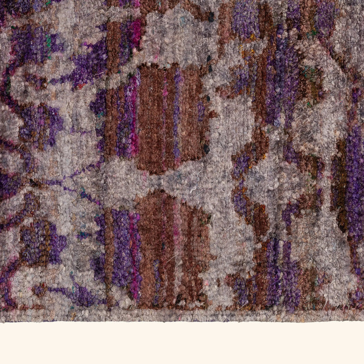 Purple Transitional Silk Linen Blend Rug - 16' x 16'4"