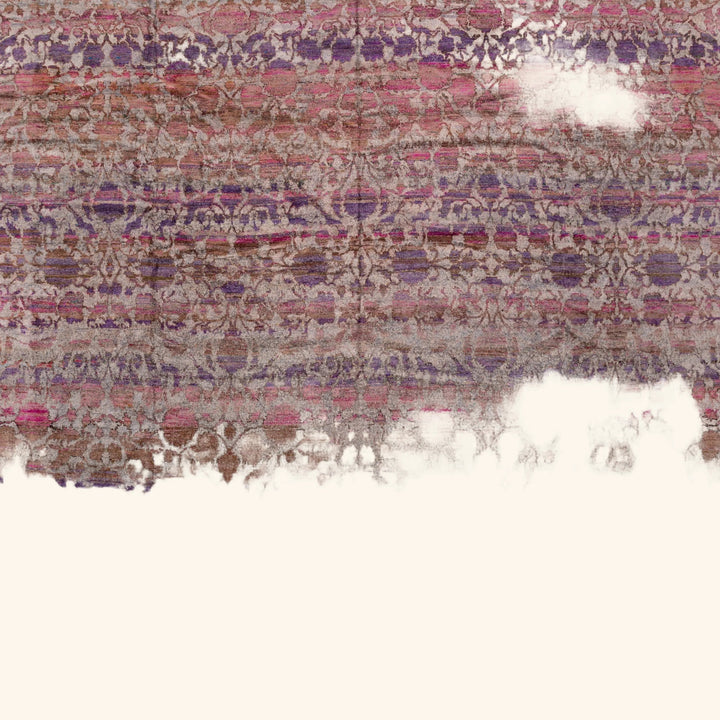 Purple Transitional Silk Linen Blend Rug - 16' x 16'4"