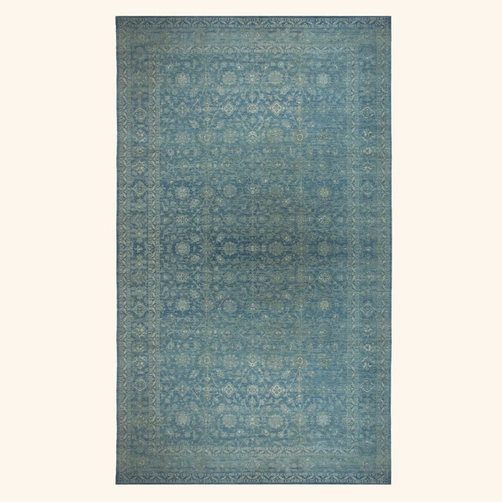 Blue Transitional Wool Rug - 15'8" x 25'7"