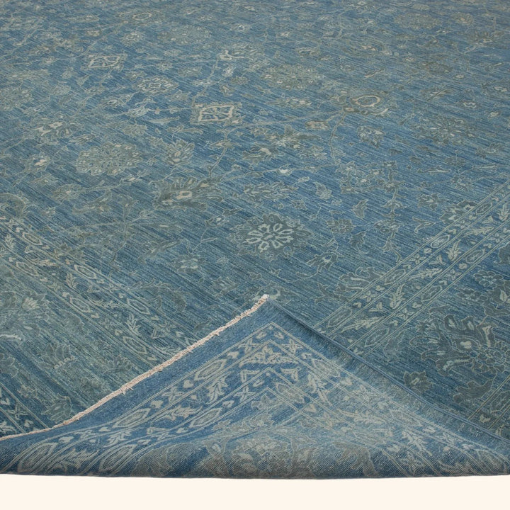 Blue Transitional Wool Rug - 15'8" x 25'7"