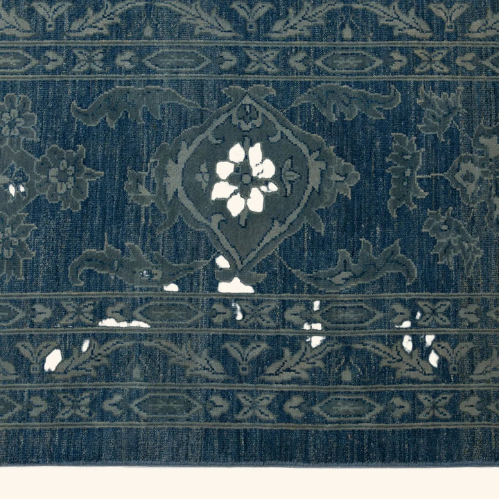 Blue Transitional Wool Rug - 15'8" x 25'7"