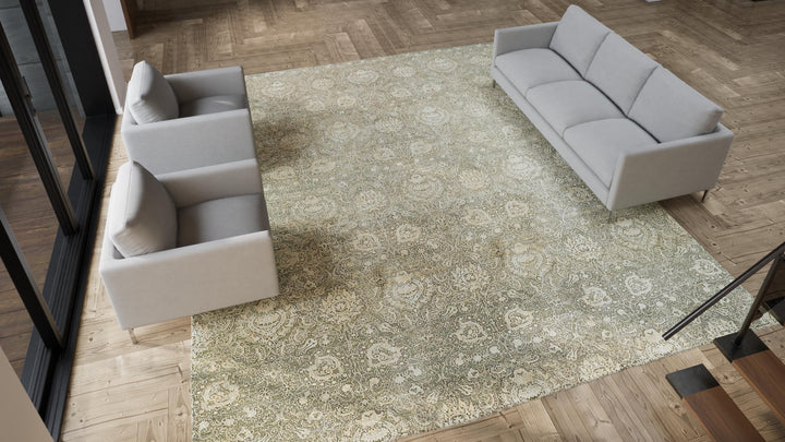 Brown Transitional Wool Rug - 12' x 14'11"