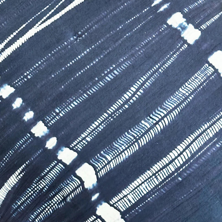 Shibori Waves Silk Lumbar Pillow 16x36