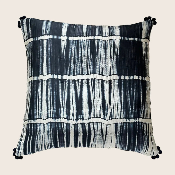 Shibori Waves Silk Pillow