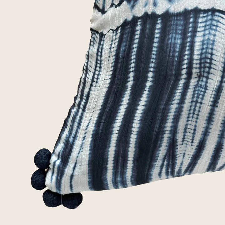 Shibori Waves Silk Pillow