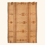 Brown Tuareg Bamboo Leather Mat -  9'6" x 9'6"